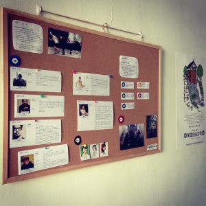 メインキャンパス内に、告知用ボードをつくりました